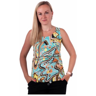 Jožánek kojicí tílko Kateřina tyrkysové vzorované TISK06 – Zboží Dáma