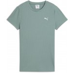 Puma ESS Elevated Rib Tee W 68502130 green moon – Hledejceny.cz