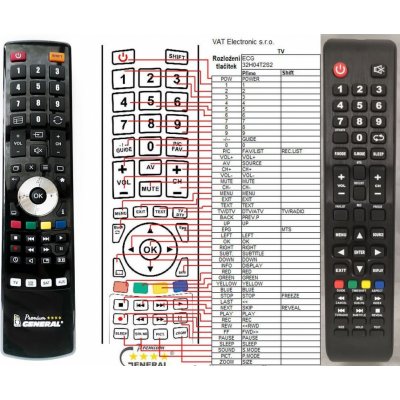 Dálkový ovladač General VIVAX 24LE113T2S2, 32LE112T2S2, 32LE113T2S2SM, 32LE114T2S2SM, 40LE112T2S2, 40LE113T2S2SM – Zbozi.Blesk.cz