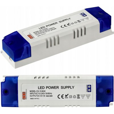 BERGE Zdroj pro LED nábytek 12V - 60W - 5A - IP20 PS-ME-12V-60W – Hledejceny.cz