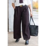 Italy fashion Elegantní kalhoty DEBRA čokoládová – Zboží Dáma