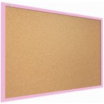 ALLboards Korková nástěnka v barevném dřevěném rámu 90 x 60 cm – Růžová – Hledejceny.cz