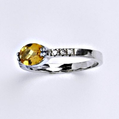 Čištín zlatý prsten přírodní citrín pálený bílé zlato 14 ct VR 237 9777 od  4 154 Kč - Heureka.cz