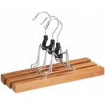 Wenko Clamping Hanger Sada 3 dřevěných ramínek na kalhoty – Zboží Dáma