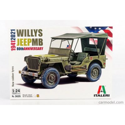 Italeri Model Kit auto Willys Jeep MB 1:24 – Zboží Dáma