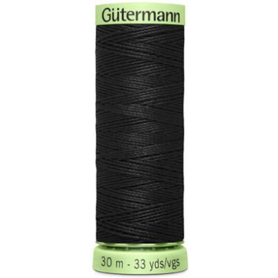 Nit PES Gütermann JEANS - extra silná 30 (30m) barva 000 - černá – Zboží Dáma