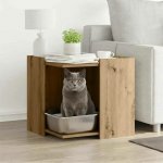 VidaXL Skříňka na kočičí záchod dub artisan 53 x 53 x 51 cm – Zboží Mobilmania