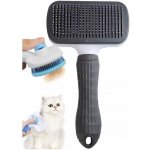 Camerazar Samočisticí obdélníkový kartáč na srst pro kočky a psy s protiskluzovou gumovou rukojetí 10 cm x 18 cm – Zboží Mobilmania