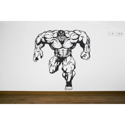 Lepy.cz Samolepka na zeď Hulk rozměry l15x122cm Světle červená – Zbozi.Blesk.cz