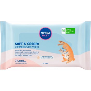 NIVEA Baby Ubrousky Soft & Cream 57 ks