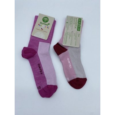 Surtex dětské ponožky LÉTO 70% merino růžové – Zboží Mobilmania