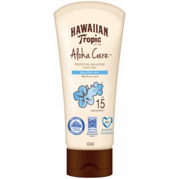Hawaiian Tropic opalovací mléko zmatňující SPF15 Aloha Care (Protective Sun Lotion Mattifies Skin) 180 ml