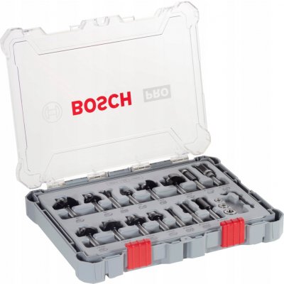 Bosch Smíšená sada tvarových fréz s vřetenem 8 mm, 15 ks, smíšené 2607017472 – Sleviste.cz
