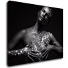 Obraz Impresi Obraz Portrét ženy černo stříbrný - 90 x 70 cm