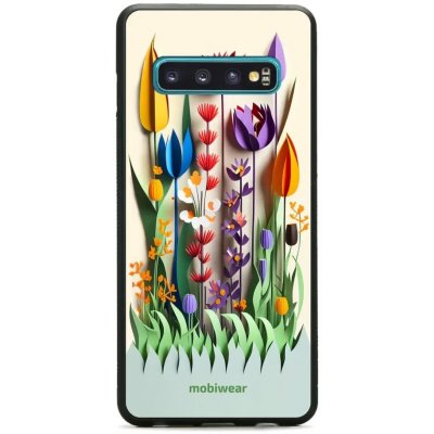 Pouzdro Mobiwear Glossy Samsung Galaxy S10 - G015G Barevné květinky