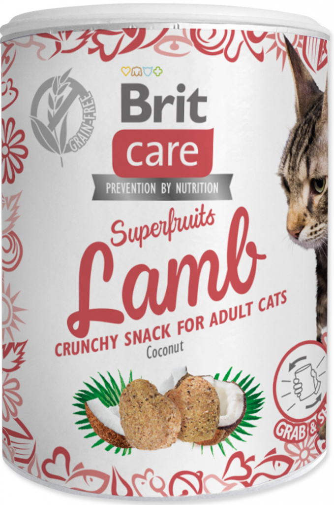 Brit Care Cat Snack Superfruits Lamb with Coconut 100 g