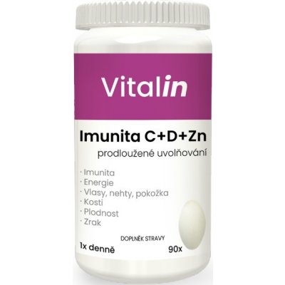 Vitalin Imunita C+D+Zn 90 tablet – Hledejceny.cz