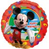 Balónek balónek Mickey Mouse Happy Birthday kulatý 45 cm