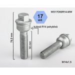 Kolový šroub M14x1,5x50 koule R14 pohyblivá, klíč 17, WS17D50R14-MW, výška 79,5 mm | Zboží Auto