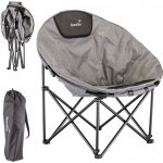 SKANDIKA Skládací campingová židle Moonchair Kupari s nosností 150 kg ŠEDÁ – Hledejceny.cz