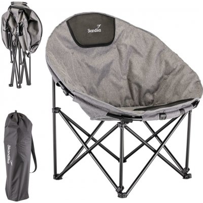 SKANDIKA Skládací campingová židle Moonchair Kupari s nosností 150 kg ŠEDÁ – Hledejceny.cz