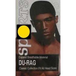 Durag šátek dvoubarevný 1849 Blingstar černá /žlutá