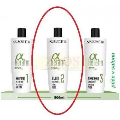 Selective Alfa keratin fluid k pro kontrolu a vyhlazení vlasů 500 ml – Hledejceny.cz