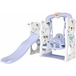 mamido Dětská zahradní skluzavka s houpačkou 3v1 bílá – Hledejceny.cz