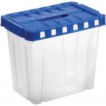 Tontarelli Úložný box s otevíracím víkem Linea Double 8034554AK5 8,5 l transparent grafit – Hledejceny.cz