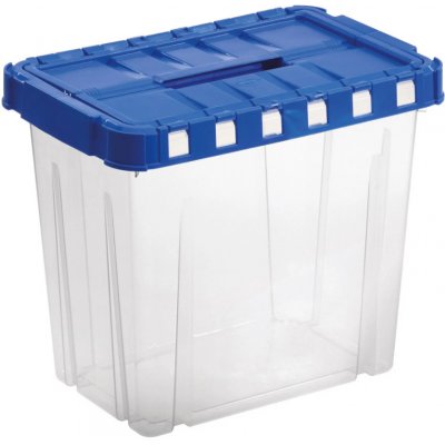 Tontarelli Úložný box s otevíracím víkem Linea Double 8034554AK5 8,5 l transparent grafit – Hledejceny.cz