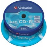 Verbatim CD-R 700MB 52x, Printable, spindle, 25ks (43439) – Hledejceny.cz