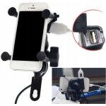 ISO 8685 Držák pro mobil na řidítka motocyklu s nabíječkou – Sleviste.cz