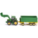 Siku 1843 John Deere s čelním nakladačem a přívěsem 1:87 – Zboží Mobilmania