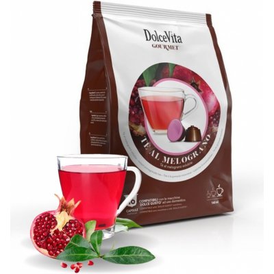 Dolce Vita Italfoods Dolce Vita čaj s příchutí GRANÁTOVÉHO jablka do Dolce Gusto 16 kusů kapslí – Zbozi.Blesk.cz