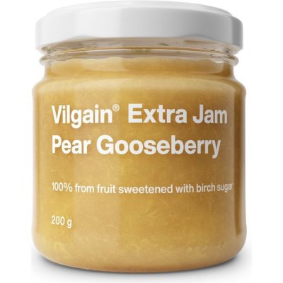 Vilgain Extra džem hruška a angrešt s březovým cukrem 200 g