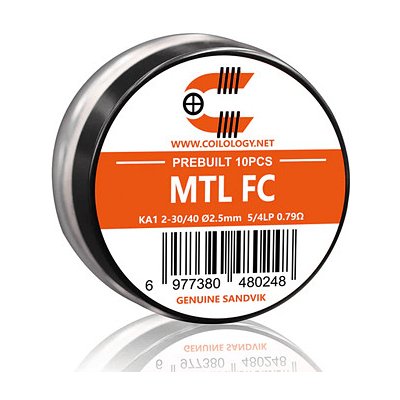Coilology Předmotané spirálky Sandvik MTL Fused Clapton Kanthal A1 10ks 0,79ohm – Zboží Dáma