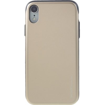 Pouzdro Mercury Sky slide Apple iPhone Xr - prostor platební karty - plastové / gumové - černé / zlaté
