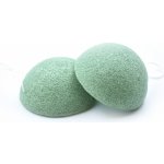 Konjac obličejová půlkulatá houbička se zeleným čajem zelená – Zboží Dáma