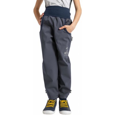 Unuo dětské softshellové kalhoty bez zateplení Basic tm. šedá – Zbozi.Blesk.cz