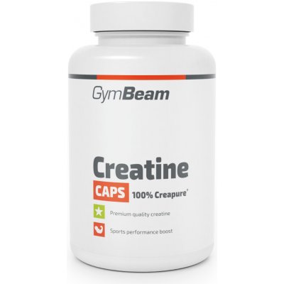 GymBeam Creatine CAPS 100% Creapure 120 kapslí – Hledejceny.cz