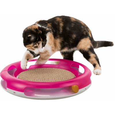 Cat activity Hračka pro kočku kruh s kuličkou a škrabacím kartonem 37 cm