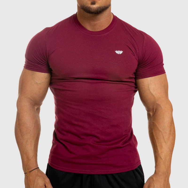 Pánské fitness tričko Iron Aesthetics Standard bordové