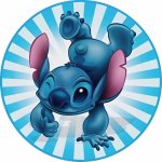 Obrázek na dort LILO A STITCH Jedlý papír ● materiál: JEDLÝ PAPÍR Ⓜ️, ● velikost: průměr 14 cm ☝ – Hledejceny.cz