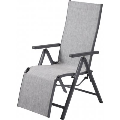 LIVARNO Hliníkové polohovací křeslo Houston, antracitová/světle šedá – Zboží Dáma