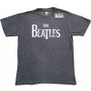 Pánské Tričko The Beatles tričko Drop T Logo Snow Wash Charcoal Grey