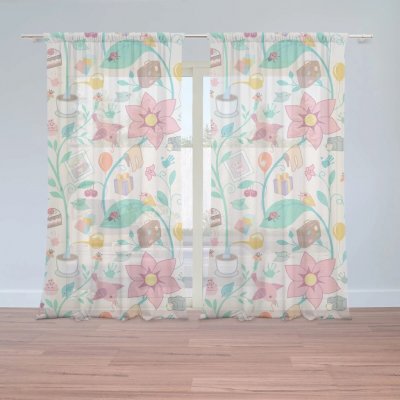 Sablio Záclony Malování: 2ks 150x250cm – Hledejceny.cz