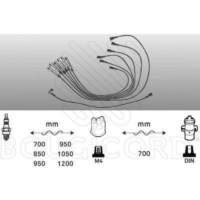 Zapalovací kabely MERCEDES-BENZ W123 280 115kW – Zboží Mobilmania