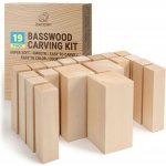 BeaverCraft polotovary Wood Carving Blocks Set 19pcs of Basswood – Zboží Dáma