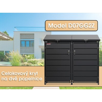 Scorpion elektro s.r.o.D07GG2Z, na 2 popelnice antracit – Zboží Mobilmania