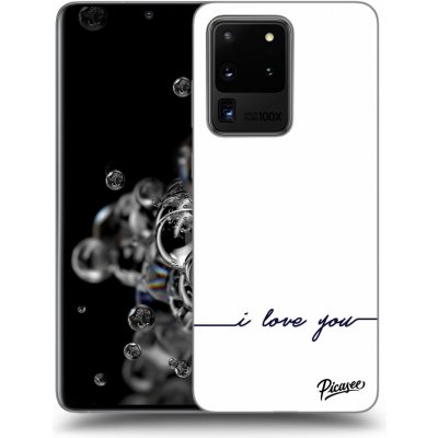 Pouzdro Picasee silikonové Samsung Galaxy S20 Ultra 5G G988F - I love you čiré
